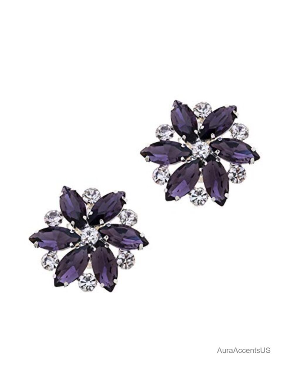Crystal Rhinestone Flower Shoe Clips Wedding Party Buckle Decoration